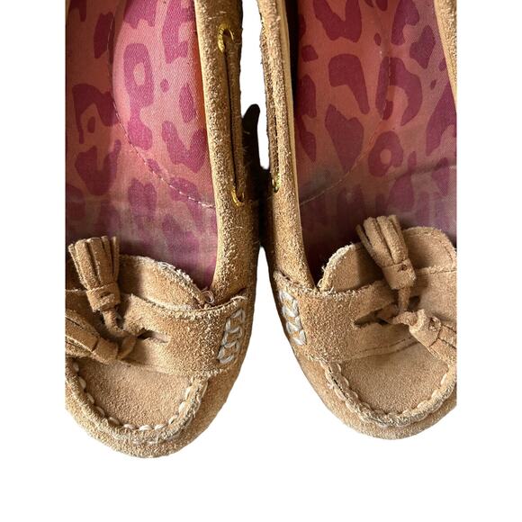 Sperry Top Sider Tan Suede Moccasins Loafers Flats Slip-on Women’s Size 7.5M - Picture 9 of 11
